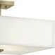 Shailene 3 Light 18 inch Natural Brass Semi Flush Light Ceiling Light