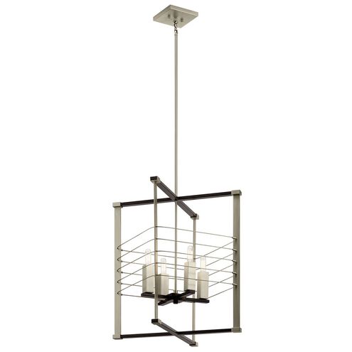 Lente 4 Light 17 inch Midnight Oak Foyer Pendant Ceiling Light