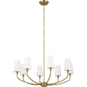 Adeena 8 Light 36.5 inch Brushed Natural Brass Chandelier Ceiling Light