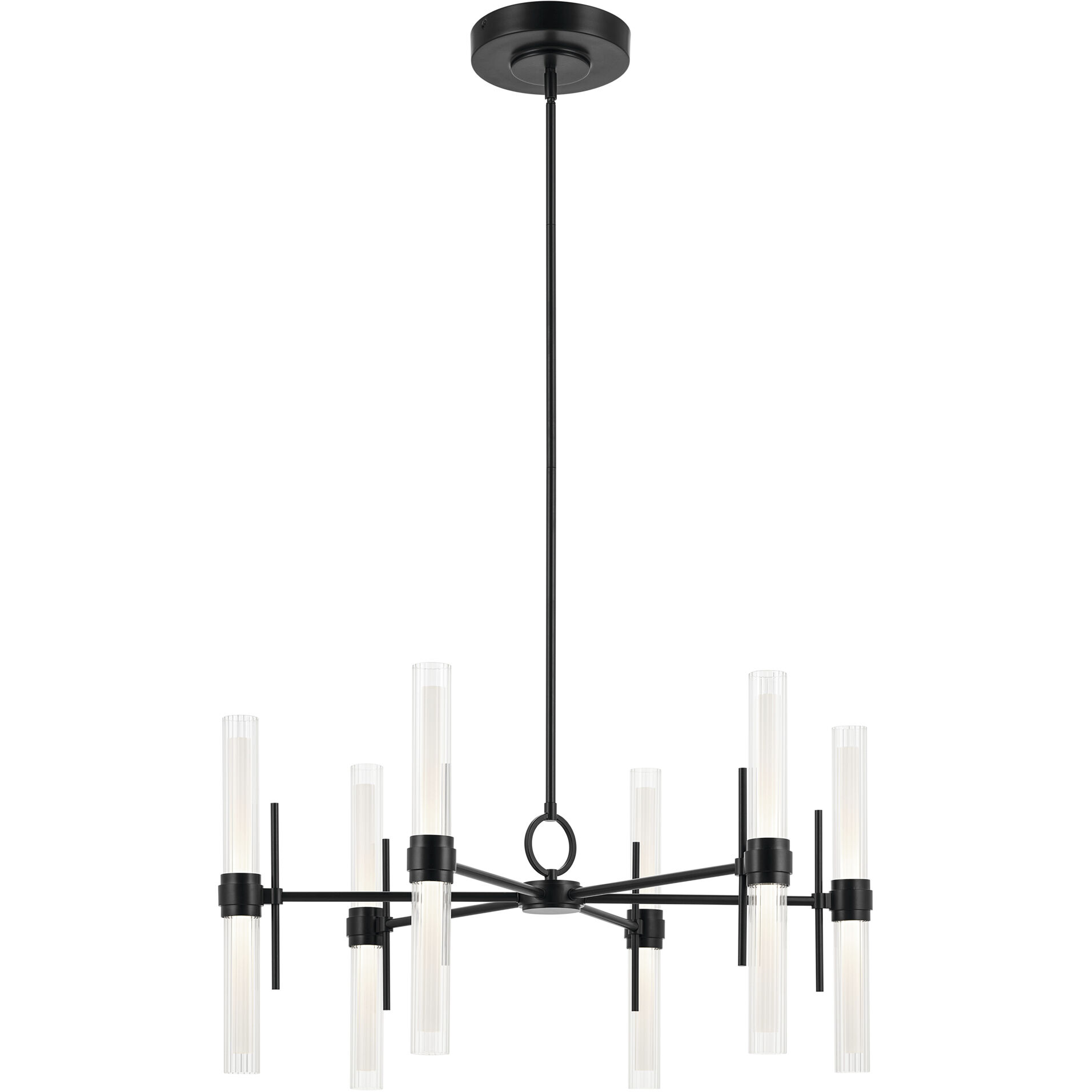 Riven LED Black Chandelier Ceiling Light