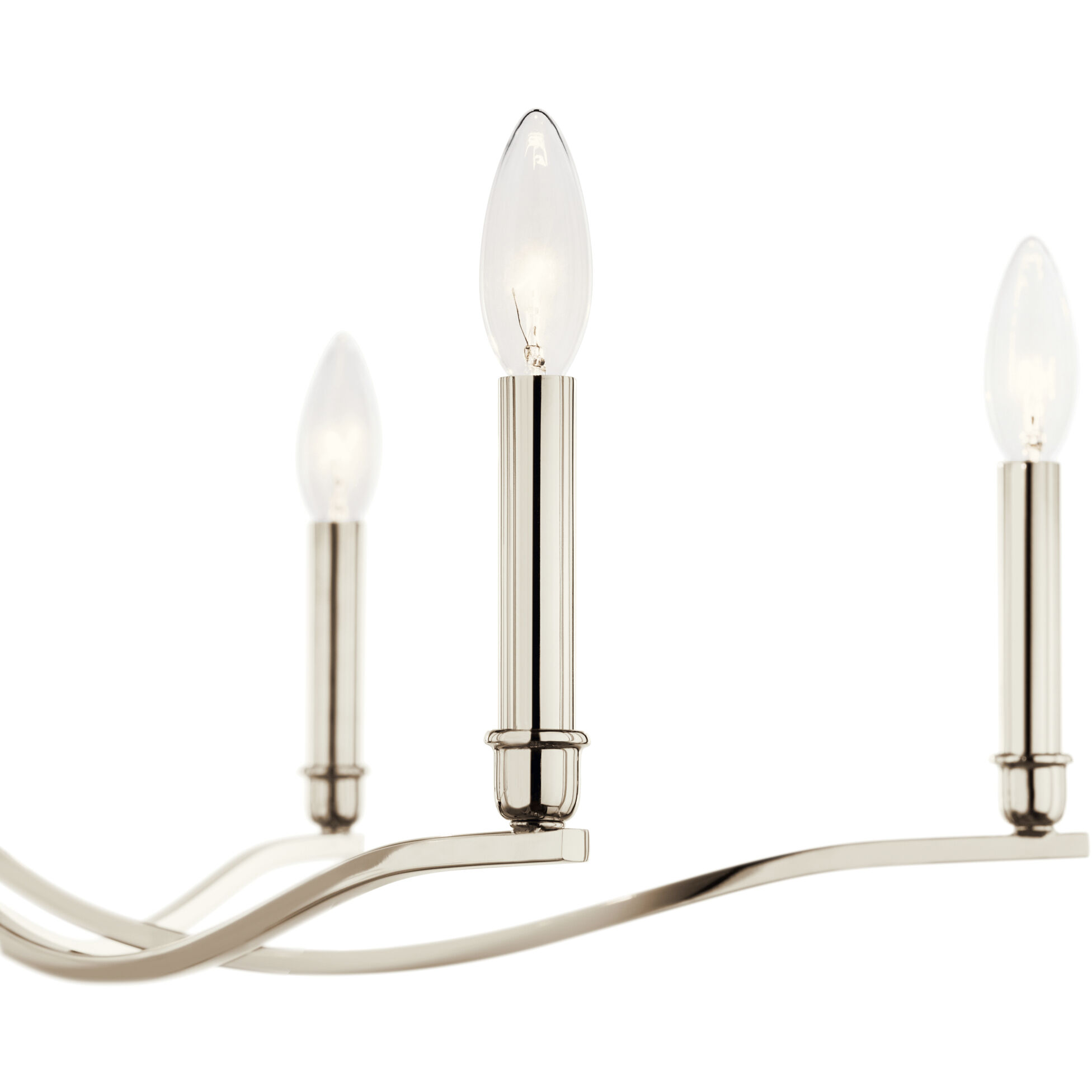 Malene 6 Light Polished Nickel Chandelier Ceiling Light, 1 Tier Small