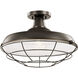Pier 1 Light 17 inch Olde Bronze Pendant/Semi Flush Ceiling Light