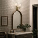 Rosalind 2 Light 14.25 inch Brushed Natural Brass Bath Vanity Light Wall Light
