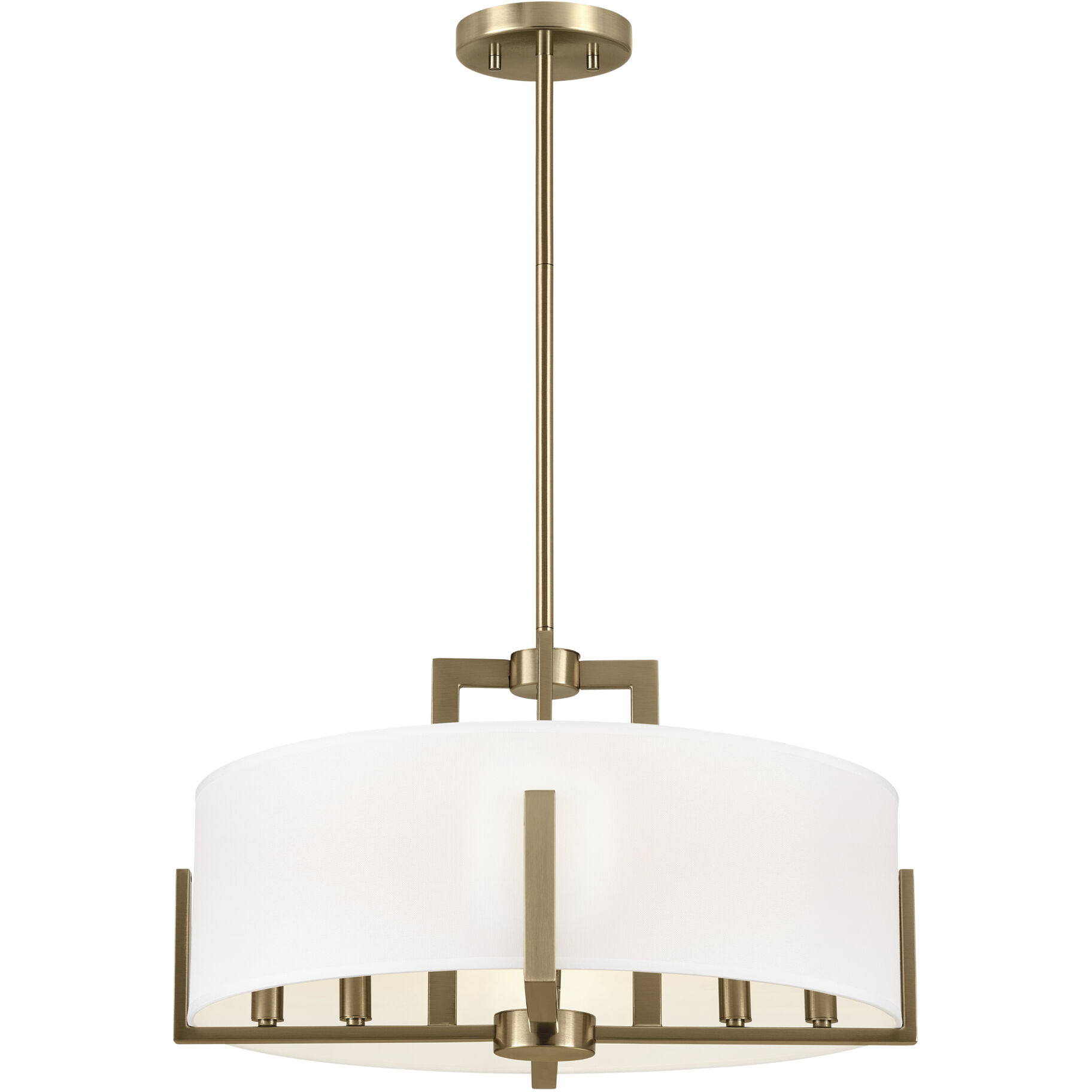 Malen LED 20 inch Champagne Bronze Semi Flush Mount Ceiling Light