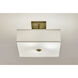 Shailene 3 Light 14 inch Natural Brass Semi Flush Light Ceiling Light
