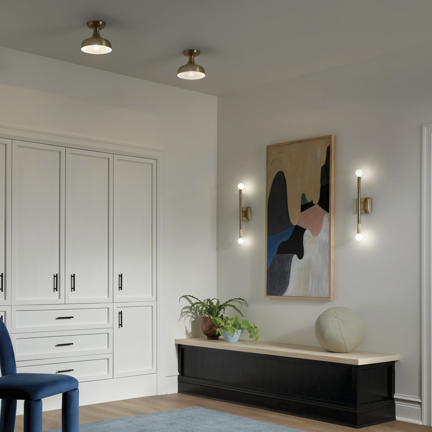 Kichler 52599CPZ Sisu LED 8 inch Champagne Bronze Semi Flush