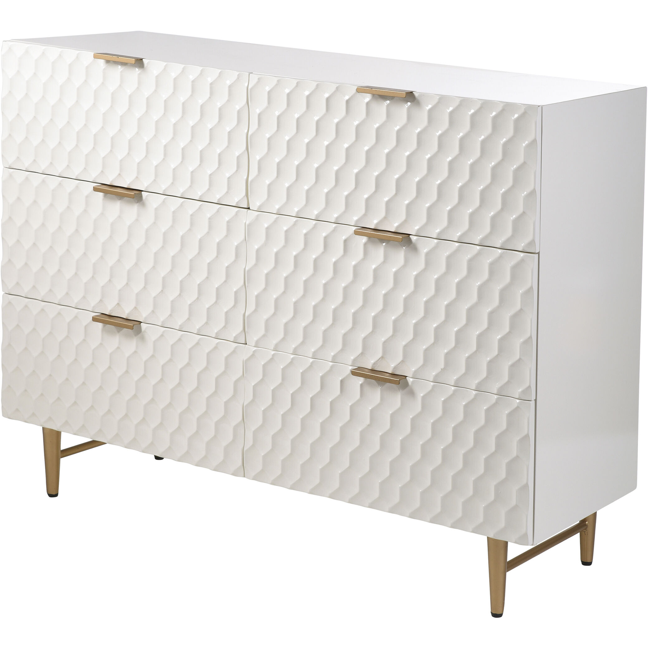 Lexi Cream and Gold Dresser