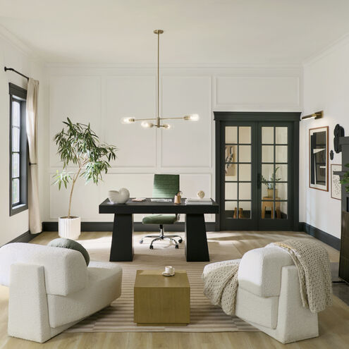 Velestino 4 Light 5.25 inch Champagne Bronze Chandelier Linear Ceiling Light