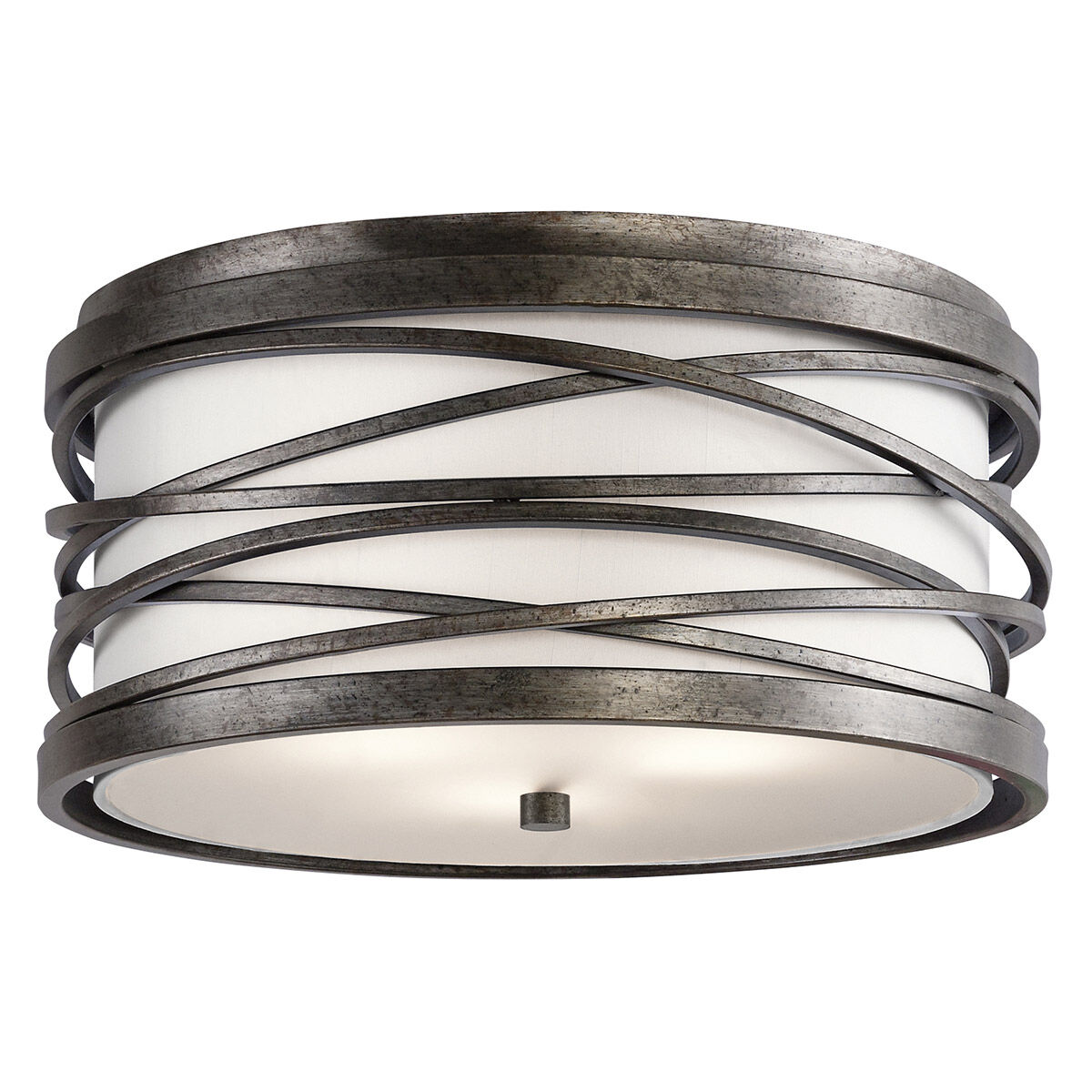 Kichler 42479WMZ Krasi 3 Light 16 inch Warm Bronze Flush Mount
