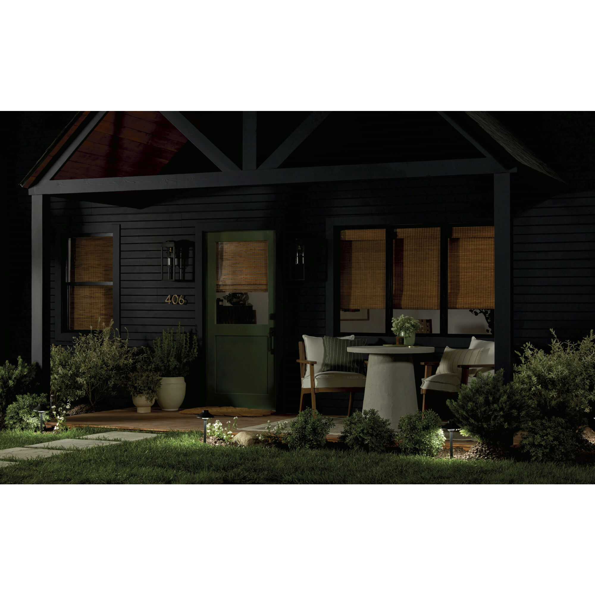 Hone 1 Light 18 inch Black Textured Outdoor Wall, Medium