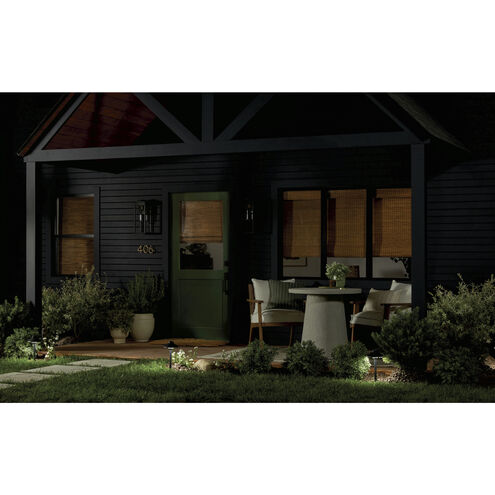Hone 1 Light 18 inch Black Textured Outdoor Wall, Medium