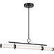 Riven Linear Chandelier Ceiling Light in Black