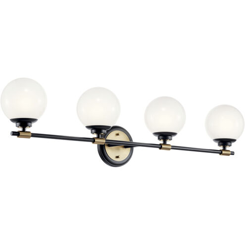 Benno 4 Light 34 inch Black and Champagne Bronze Bath Bracket Wall Light in Champagne Bronze with Black, 4 Arm