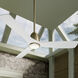 Volos II 54 inch Champagne Bronze with Matte White Blades Ceiling Fan