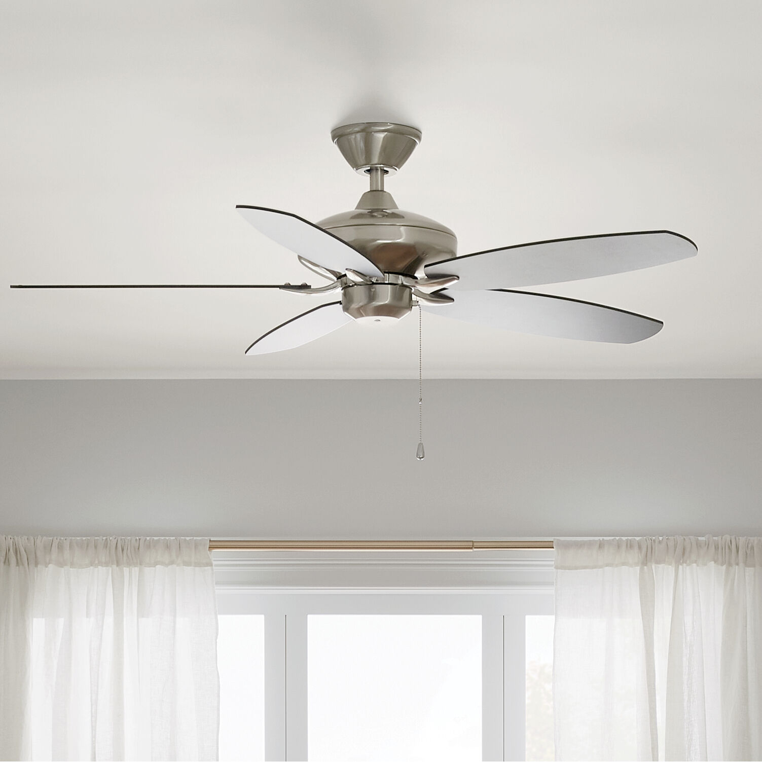Renew 52 inch Brushed Stainless Steel with Silver Blades Ceiling Fan