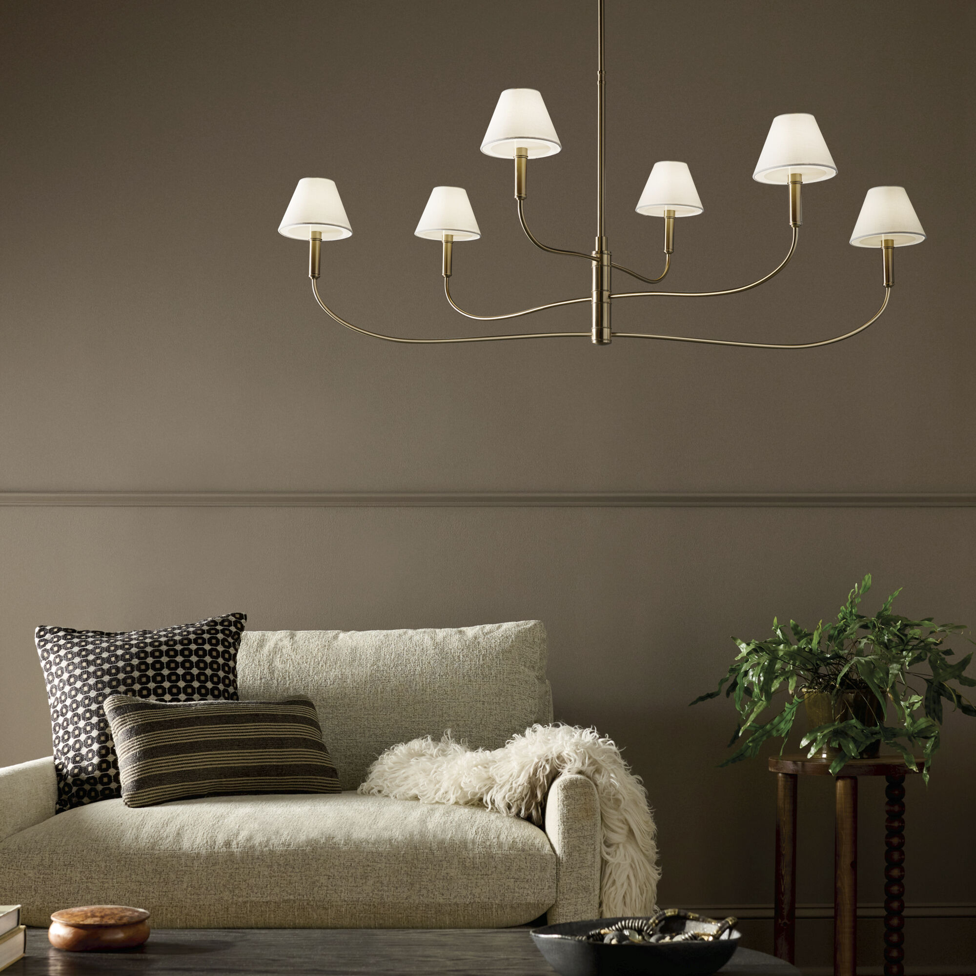 Eadie 6 Light 6 inch Champagne Bronze Chandelier Ceiling Light