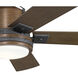 Colerne 52 inch Distressed Black with Auburn Stained Blades Ceiling Fan