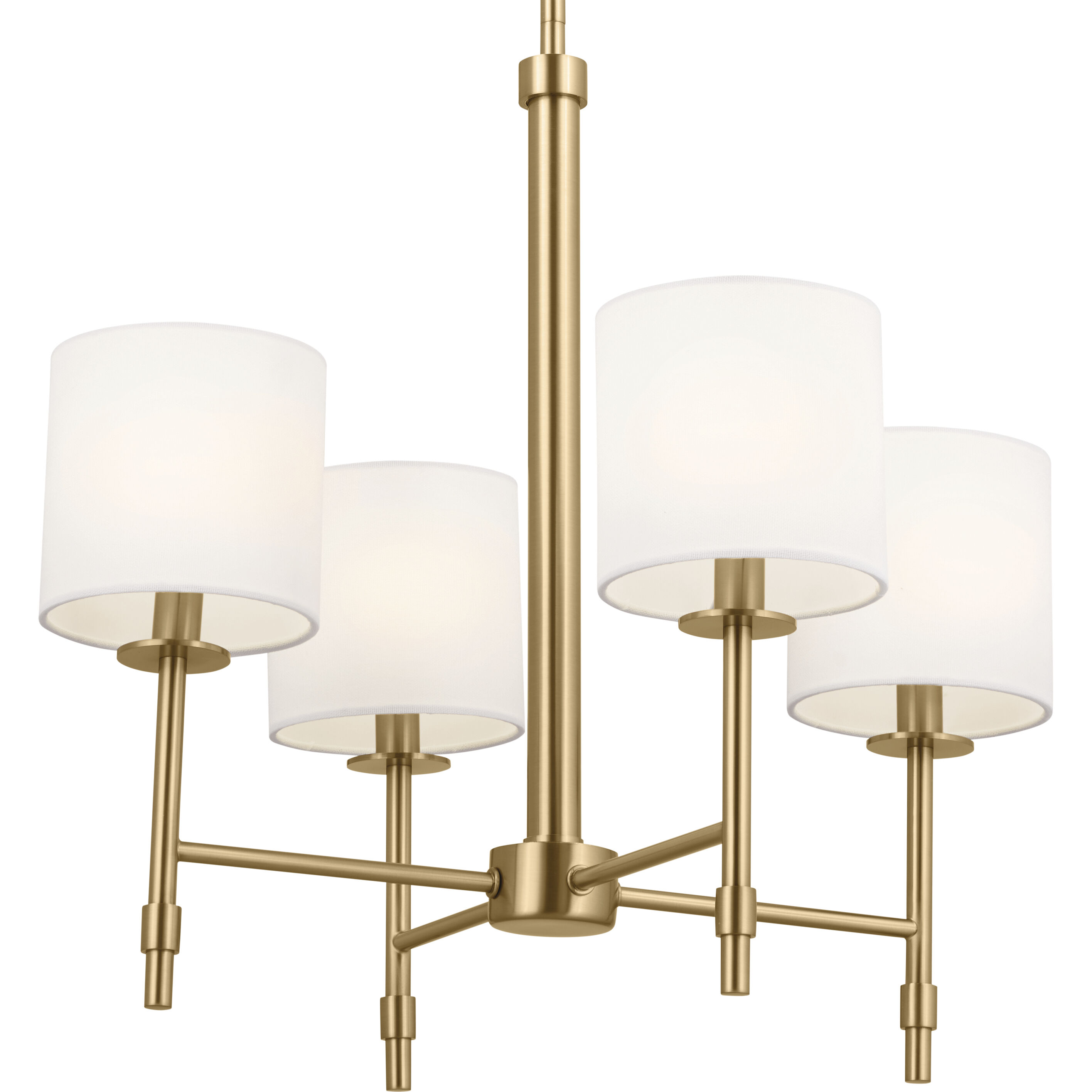 Ali 4 Light 20 inch Brushed Natural Brass Chandelier Ceiling Light