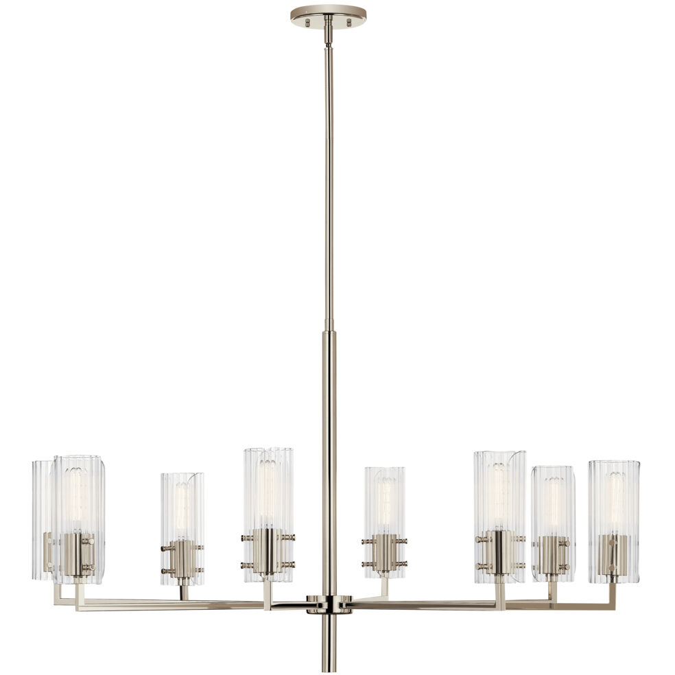 Velestino 8 Light Polished Nickel Chandelier Ceiling Light