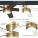 Brahm 56 inch Natural Brass with Walnut Blades Ceiling Fan