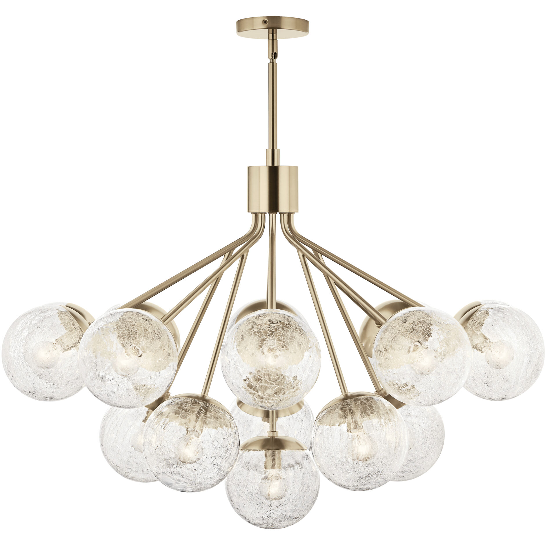 Silvarious 16 Light Champagne Bronze Chandelier/Semi Flush Ceiling Light