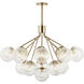 Silvarious 16 Light Champagne Bronze Chandelier/Semi Flush Ceiling Light