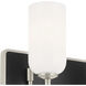 Solia LED 14.25 inch Brushed Nickel with Black Bathroom Vanity Light Wall Light