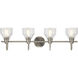 Avery 4 Light 33 inch Brushed Nickel Wall Mt Bath 4 Arm Wall Light