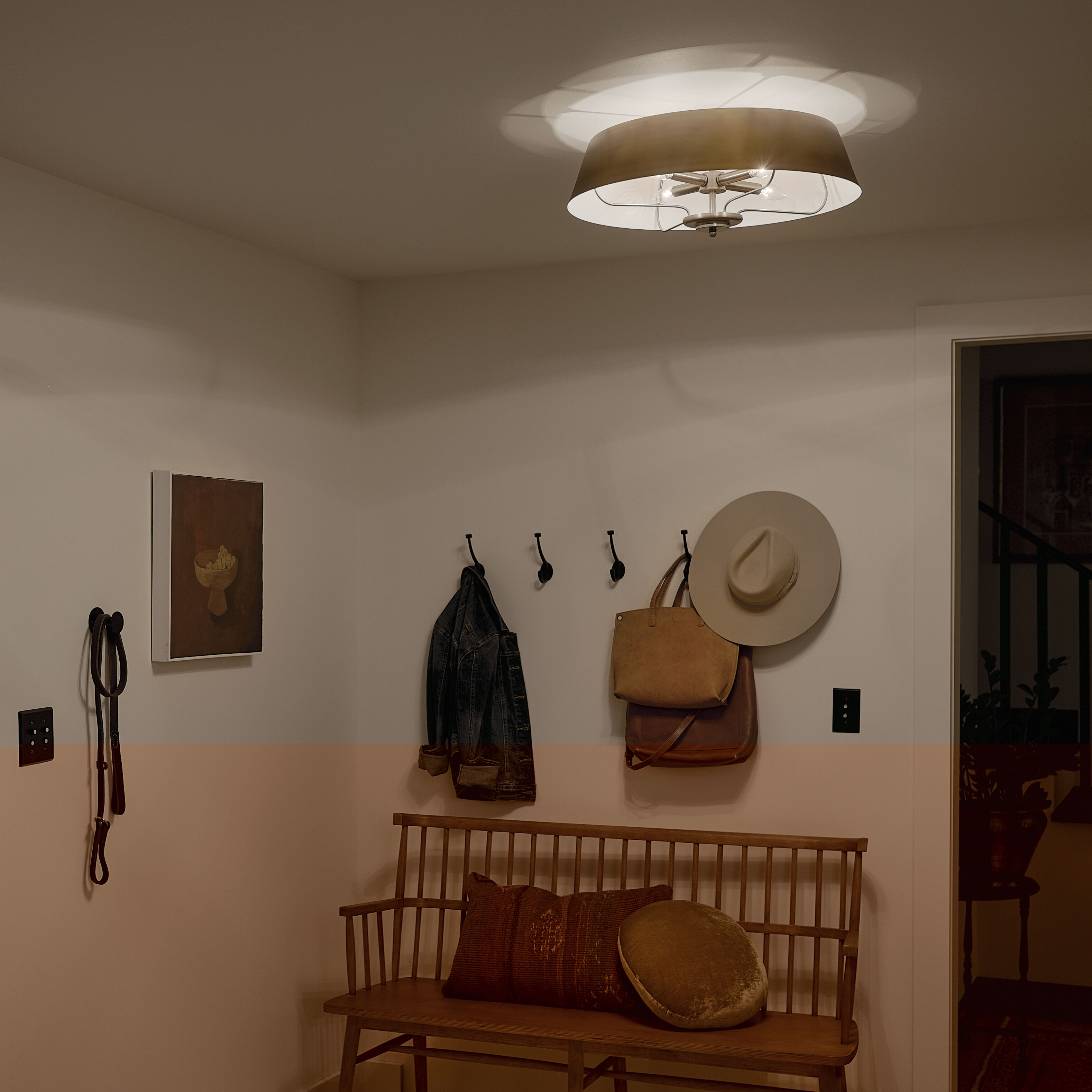 Luella 4 Light 22 inch Brushed Natural Brass Pendant Ceiling Light