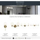 Benno 4 Light 34 inch Champagne Bronze Bath Bracket Wall Light, 4 Arm