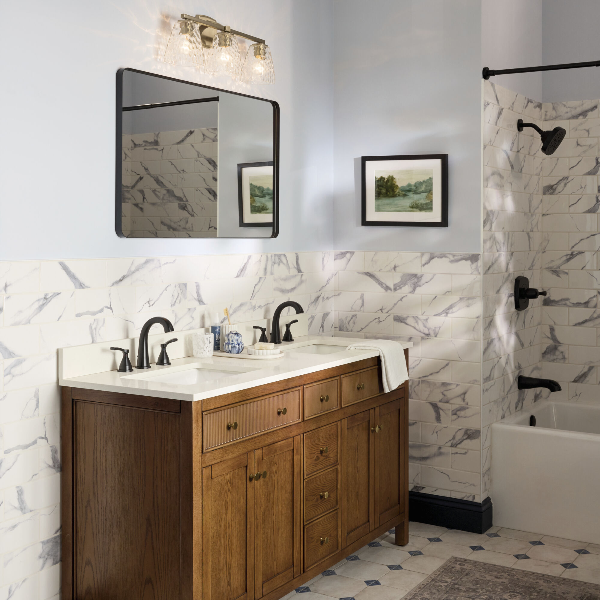 Marant 3 Light 23.75 inch Champagne Bronze Vanity Light Wall Light