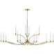 Malene 14 Light Champagne Bronze Chandelier Ceiling Light, 2 Tier Large