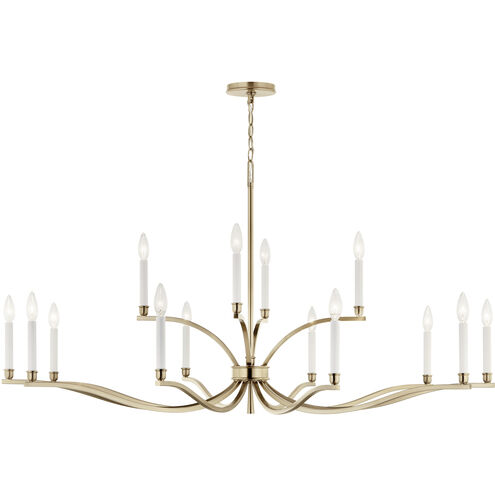 Malene 14 Light Champagne Bronze Chandelier Ceiling Light, 2 Tier Large