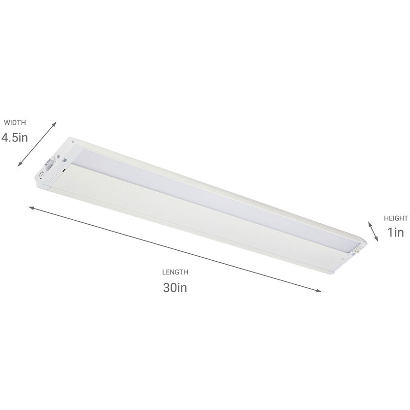 4U Series LED 120 LED Integrated 30 inch Textured White LED Under Cabinet