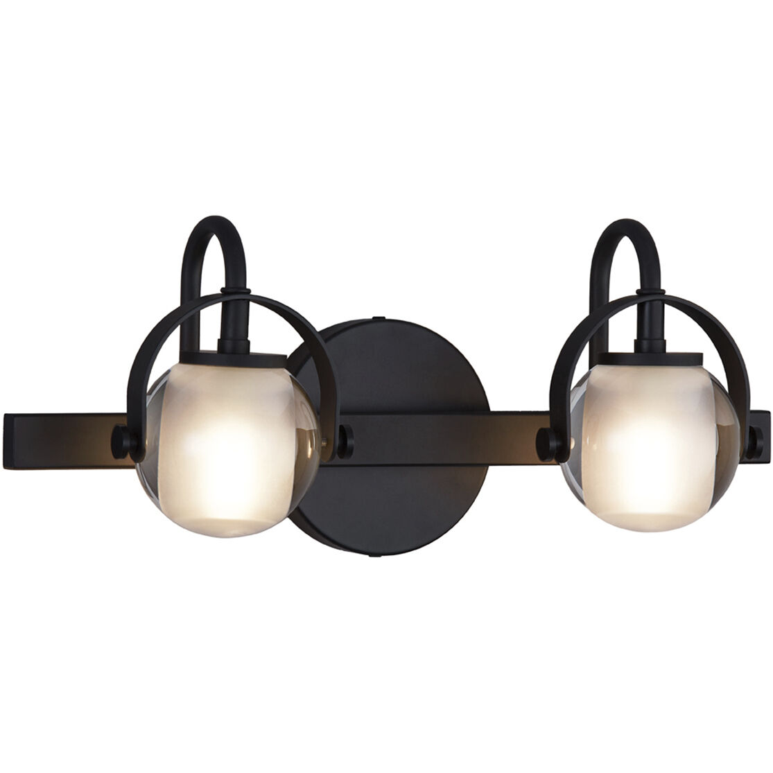 Conduit 2 Light 15.5 inch Matte Black Bath Bar Wall Light