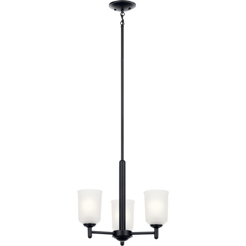 Shailene 3 Light 17.5 inch Black Mini Chandelier Ceiling Light