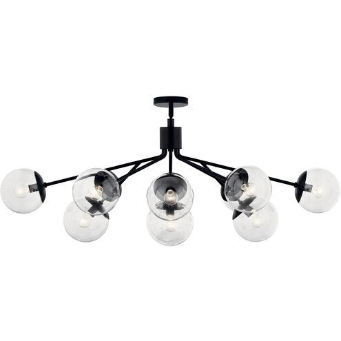 Silvarious 12 Light 26.75 inch Black Chandelier/Semi Flush Ceiling Light