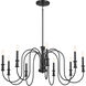 Homestead Karthe 9 Light 42 inch Black Chandelier Ceiling Light, Karthe