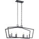 Abbotswell 8 Light 13 inch Black Chandelier Linear (Single) Ceiling Light, Single