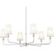 Pallas 6 Light 32.25 inch Polished Nickel Chandelier Ceiling Light