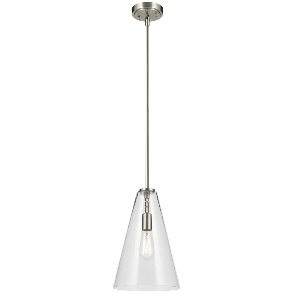 Kichler 42199NI Everly 1 Light Brushed Nickel Pendant Ceiling Light