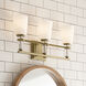 Rosalind 3 Light 23.75 inch Brushed Natural Brass Bath Vanity Light Wall Light