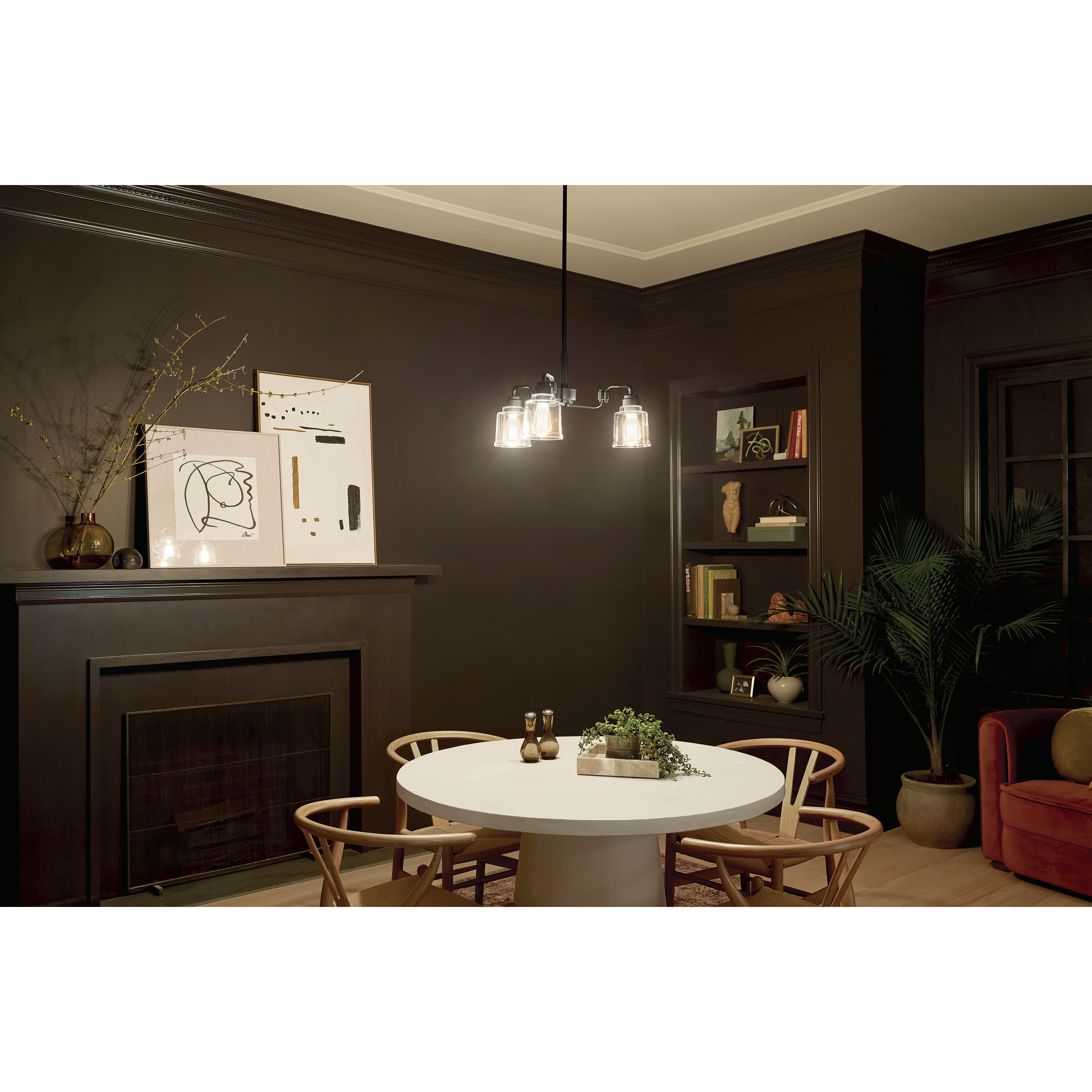 Aivian 3 Light 22.75 inch Black Chandelier Ceiling Light, Small