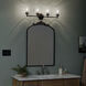 Winslow 4 Light 30 inch Black Wall Mt Bath 4 Arm Wall Light