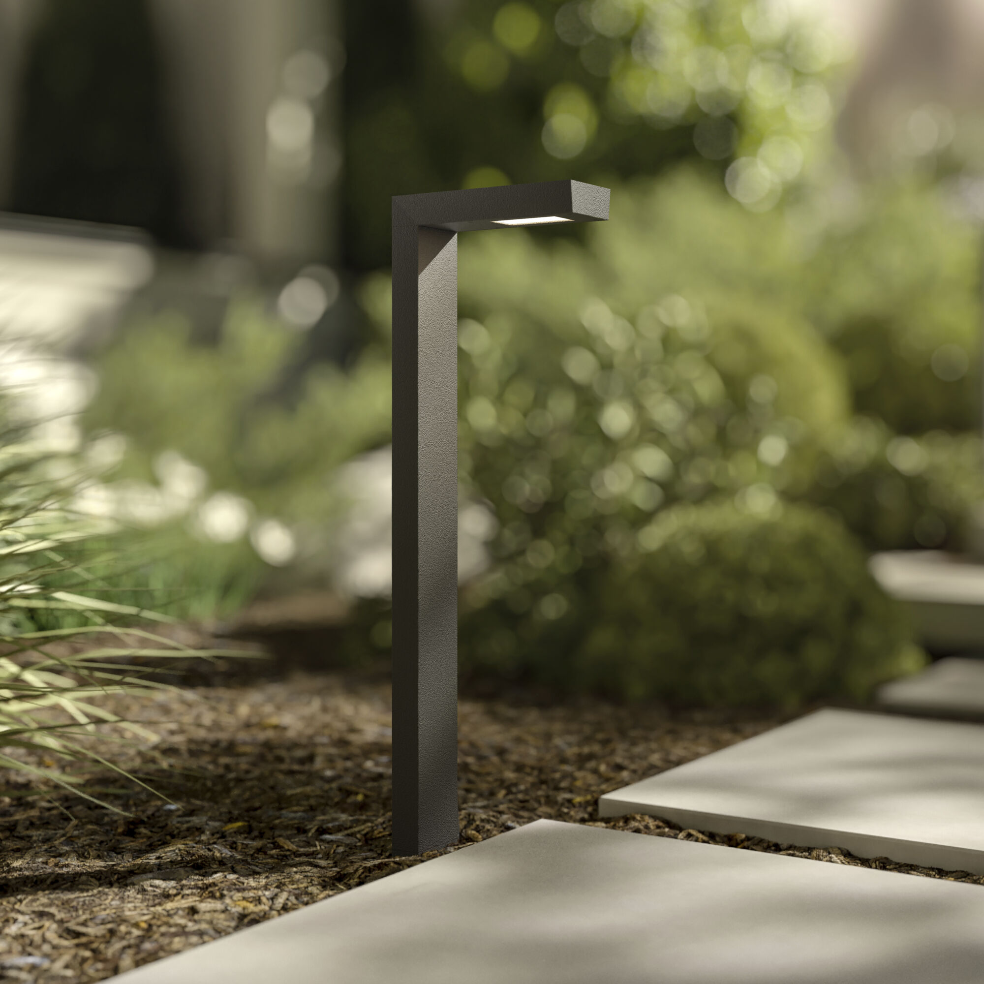 Independence 12 AC/DC 2.75 watt Textured Black Ninety Degree Path Light in 2700K