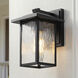 Capanna 1 Light 10 inch Textured Black Outdoor Wall, Small