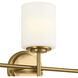 Ali 3 Light 23.25 inch Brushed Natural Brass Bath Vanity Light Wall Light