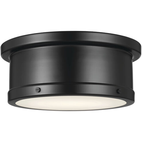 Serca 2 Light 14.25 inch Black Flush Mount Ceiling Light