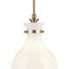 Laria 1 Light Champagne Bronze Pendant Ceiling Light in Opal