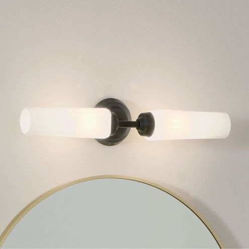 Truby 2 Light 20.75 inch Black Bath Vanity Light Wall Light
